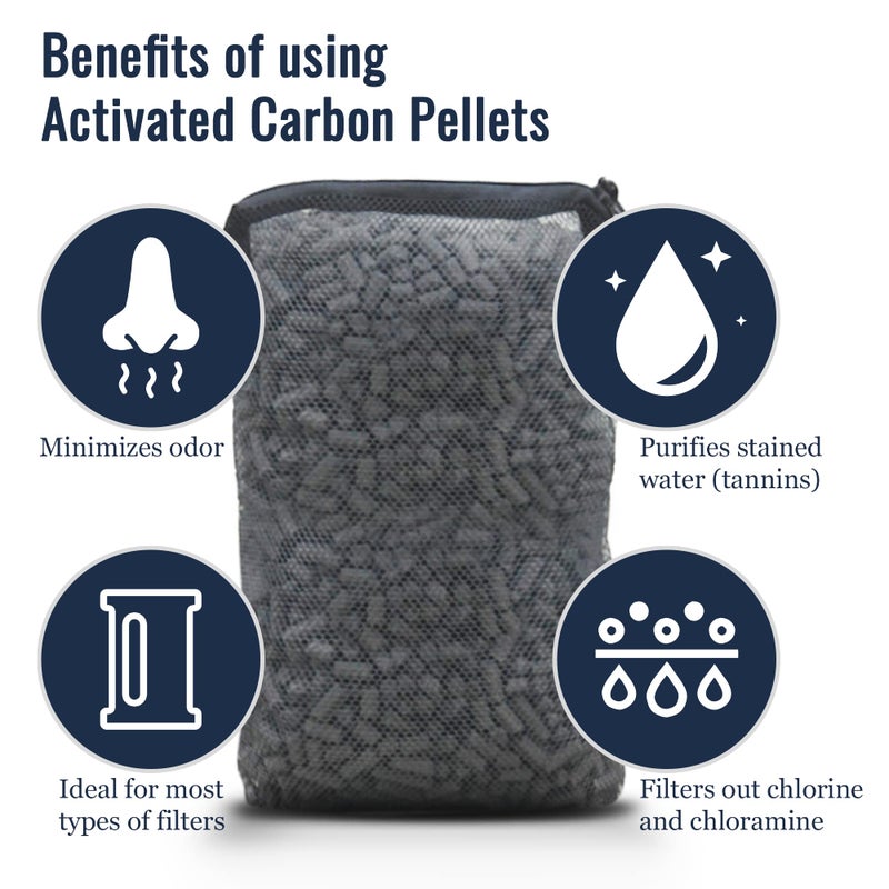 SunGrow 10 oz (300g) Activated Carbon, for Cat Litter Box Deodorizer, Remove Urine Odor, Filter Media Large Pellets for Filtration, Saltwater & Freshwater Fish Aquariums, Air Purifier - Image 2